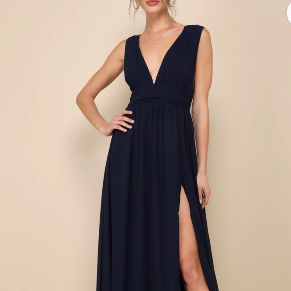 Size XS Lulus Heavenly Hues Dress Navy XS